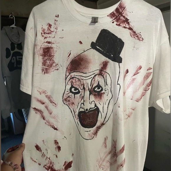 A hand customized terrifyer tee shirt made by @jerrycusyoms - Picture 2 of 2